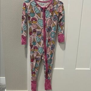 Little sleepies 12-18M Pink Ice Cream zippe pajamas